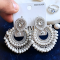 Zewarekhas Royal Chandbali Collection - Handcrafted Matte Bead Jhumkas (6 Colors)